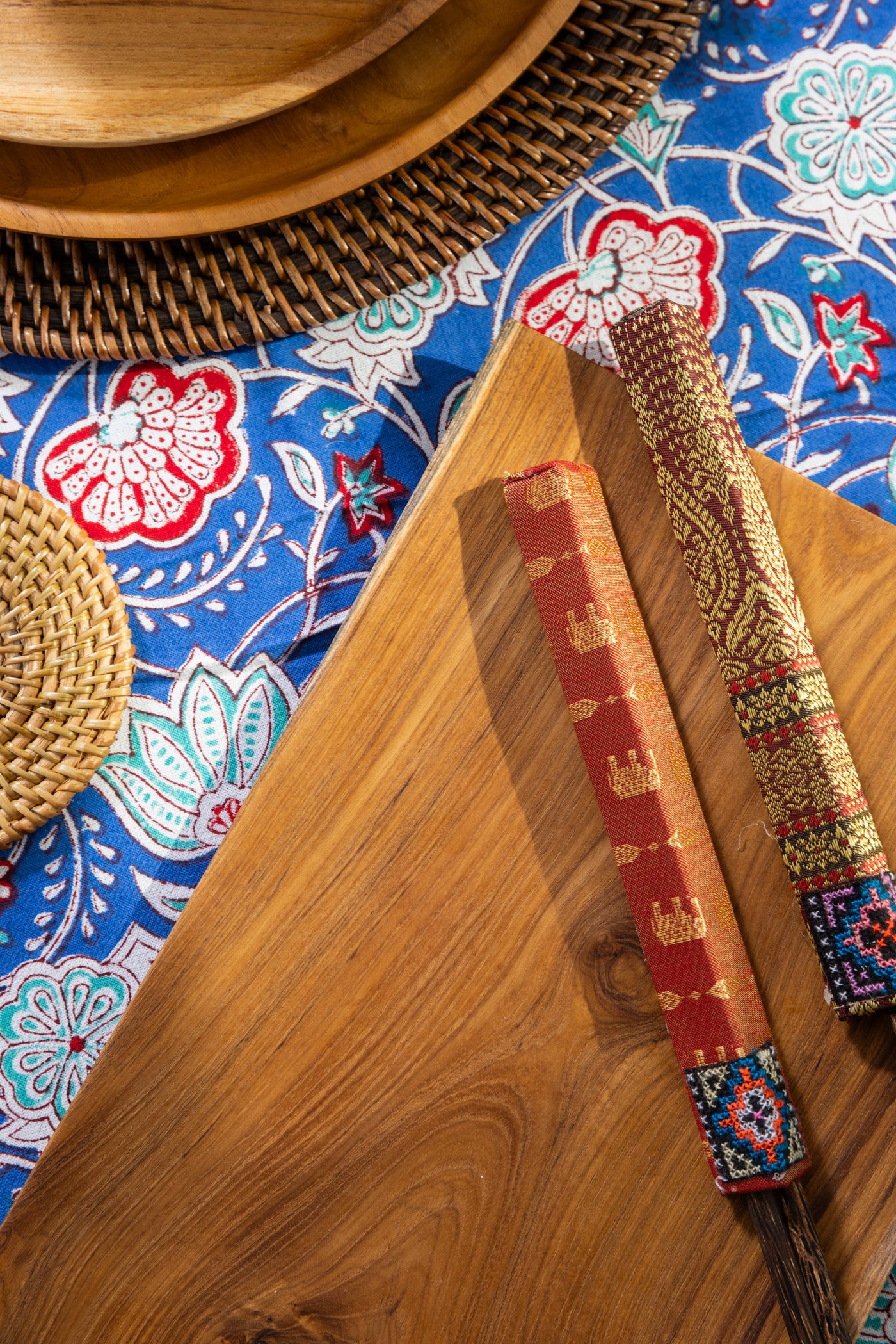 bohemian tablescape detail