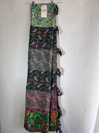 G101 Green Sari Inspired Curtain Pair