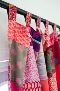 Patchwork Recycled Sari Silk Curtain
