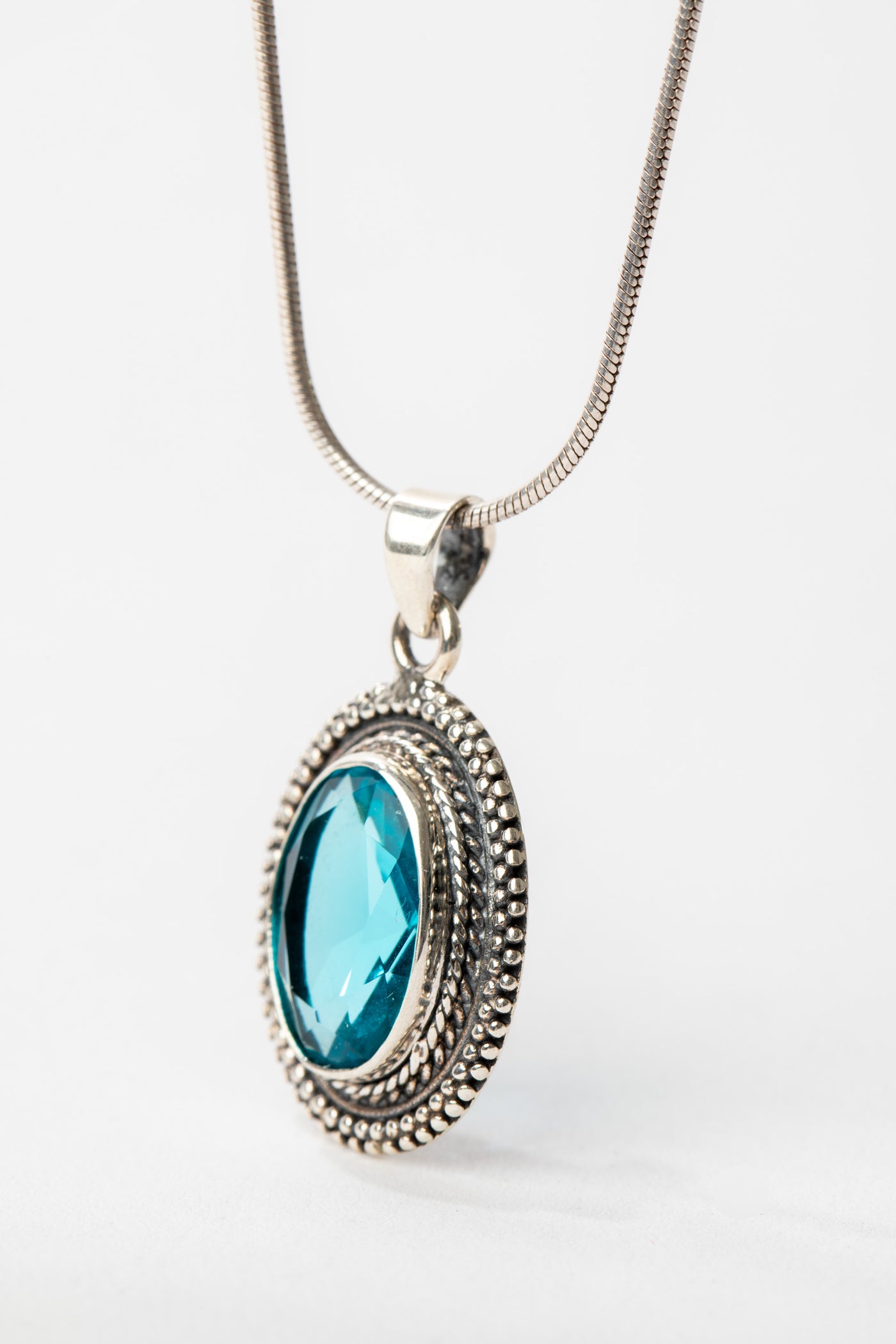 One of a Kind Blue Cubic Zirconia Pendant P148