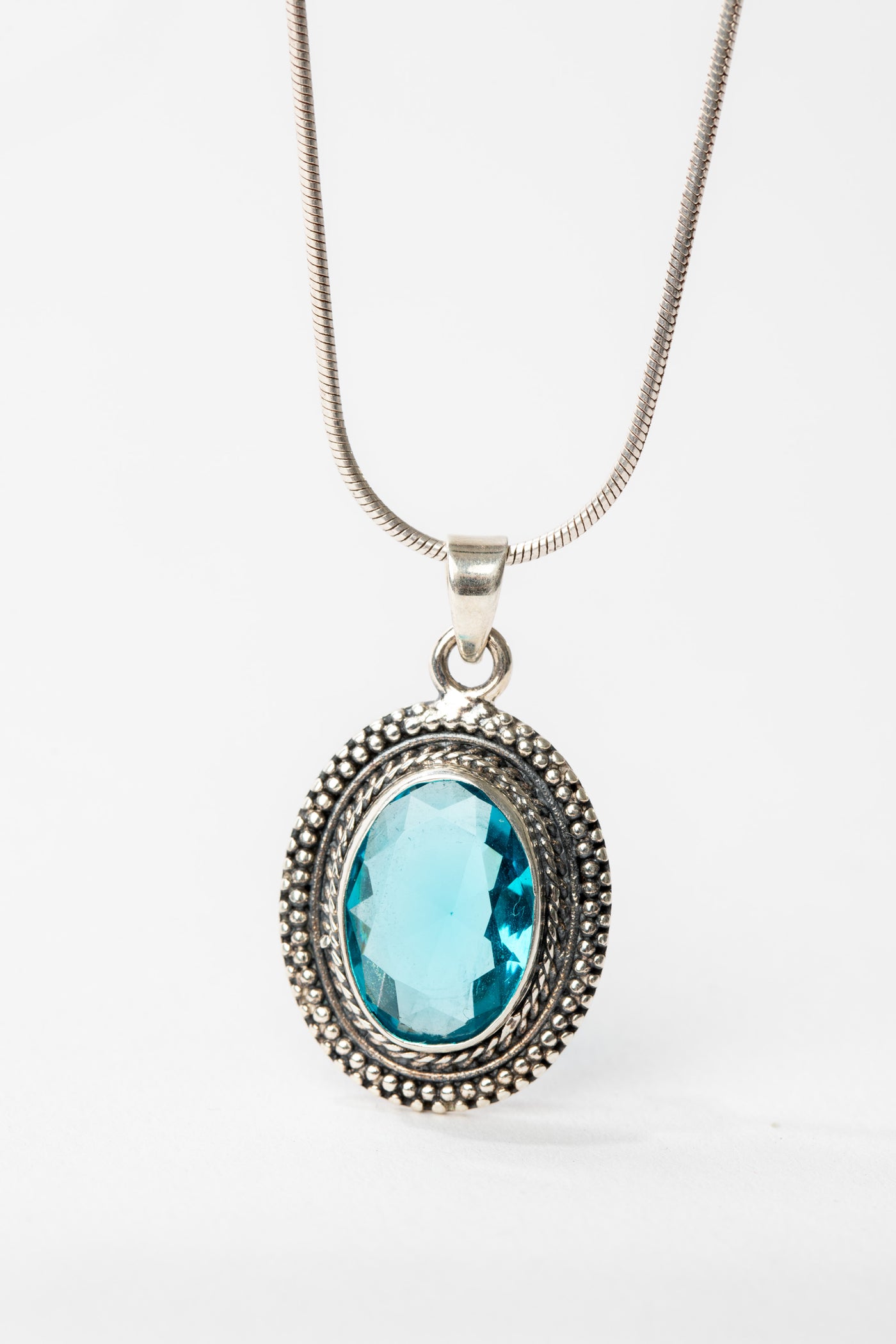 One of a Kind Blue Cubic Zirconia Pendant P148