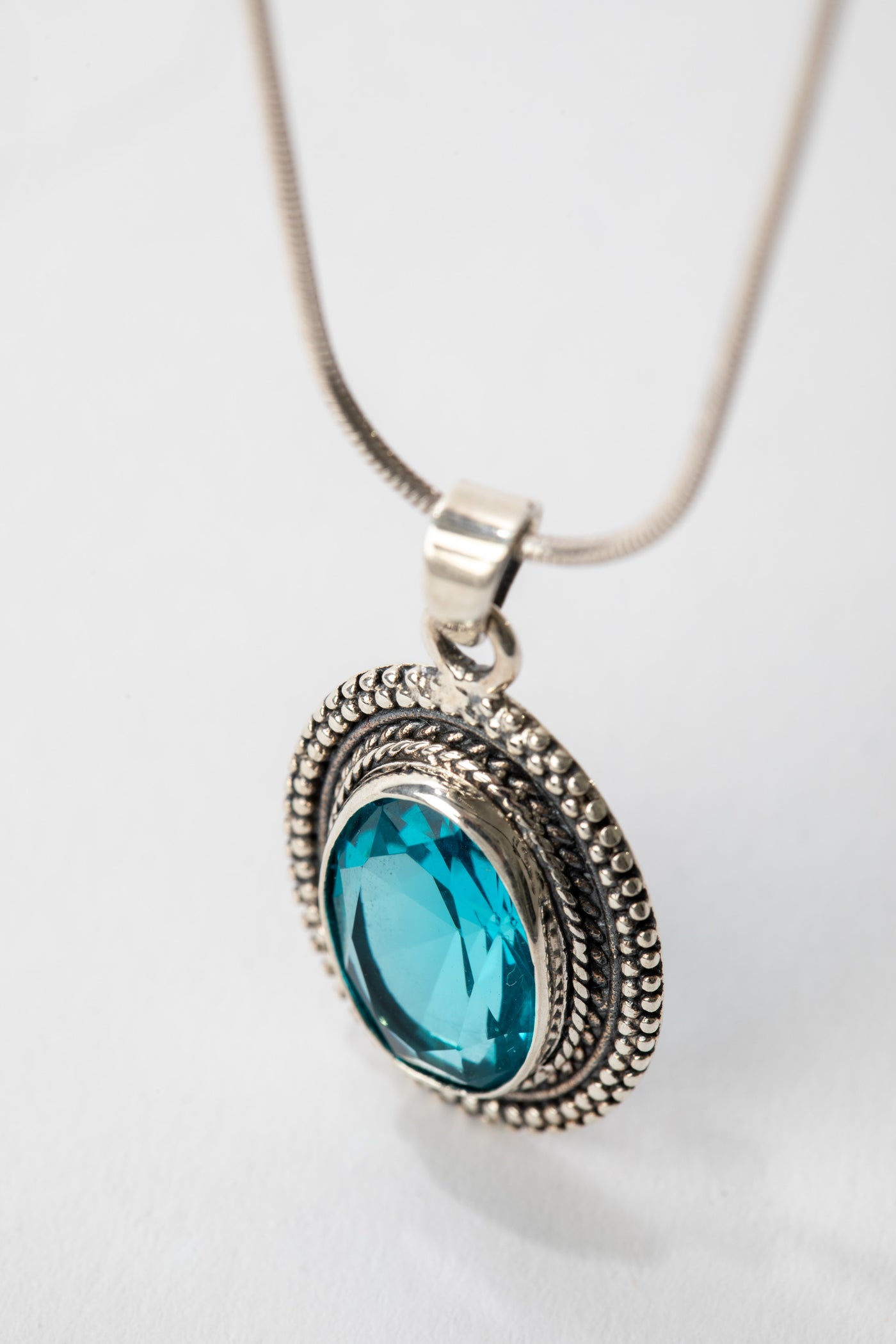 One of a Kind Blue Cubic Zirconia Pendant P148