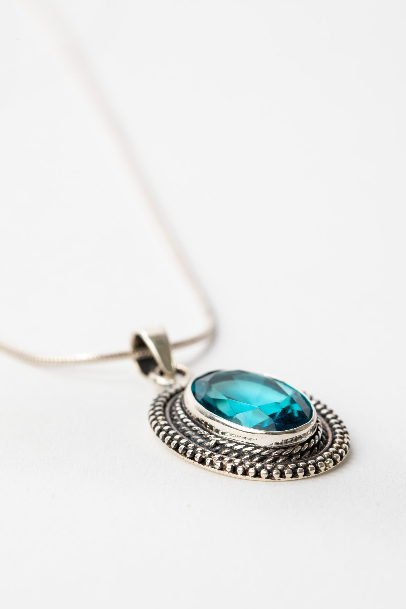 One of a Kind Blue Cubic Zirconia Pendant P148