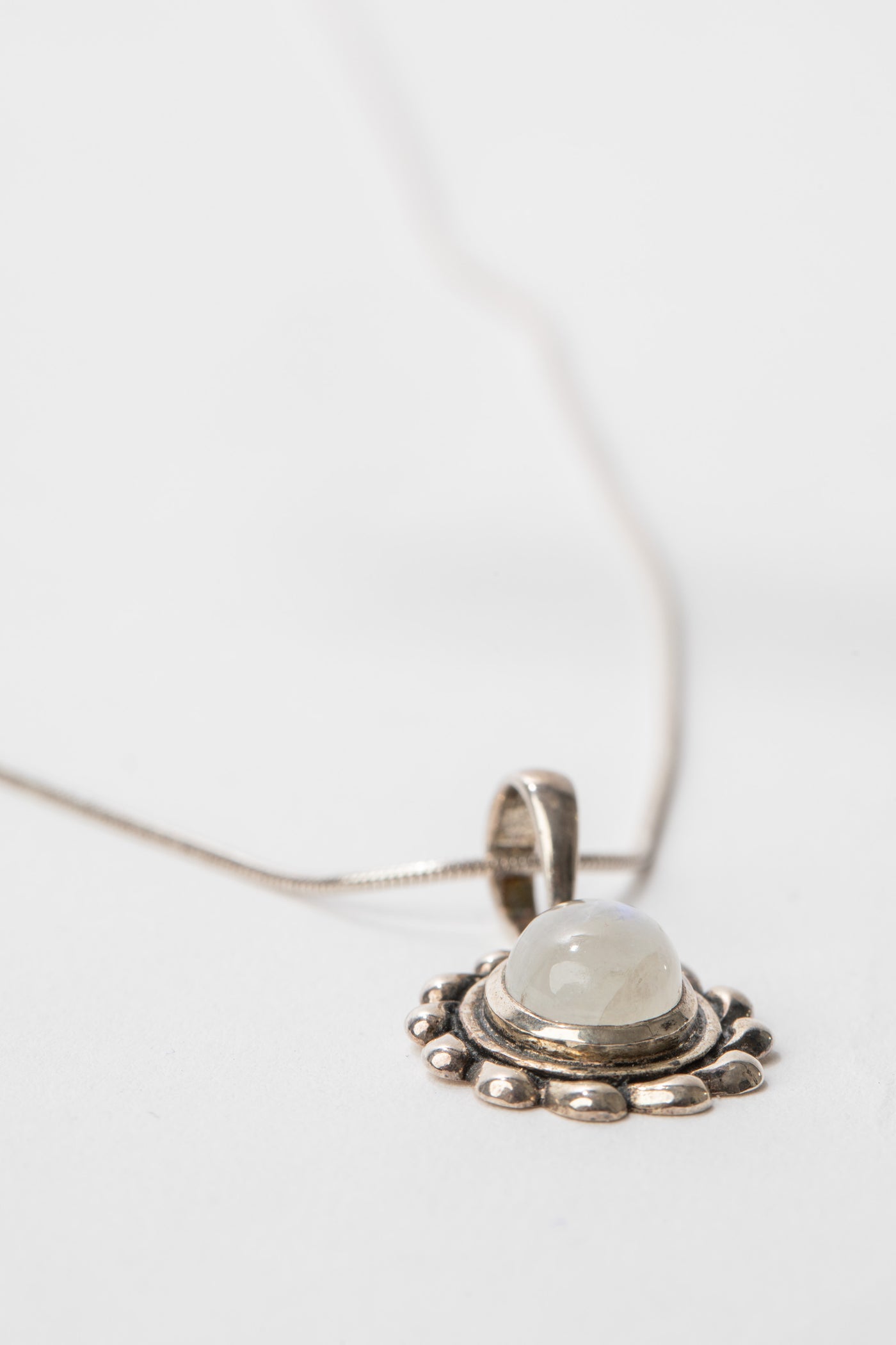 One of a Kind Rainbow Moonstone Pendant P135