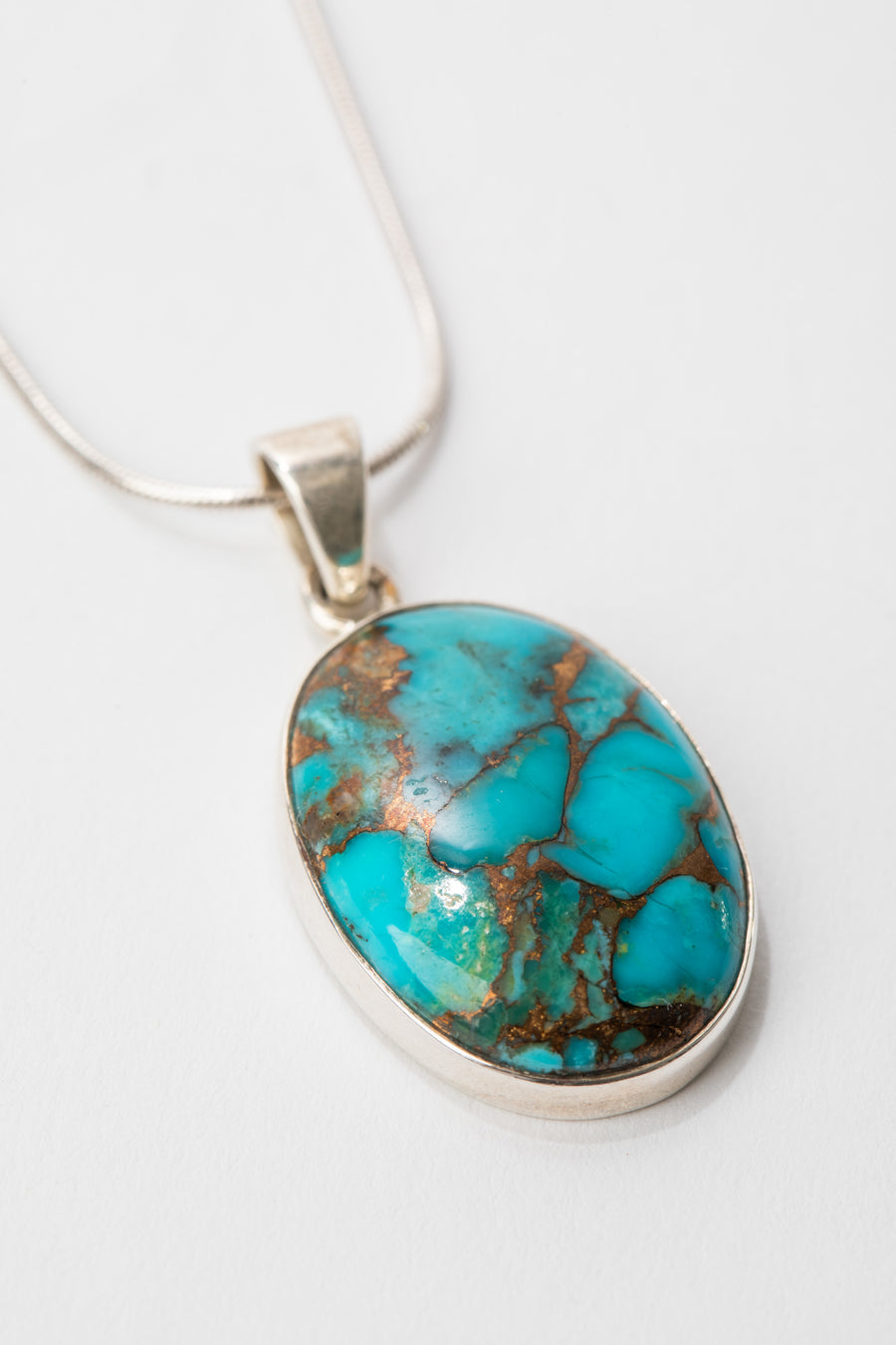 One of a Kind Blue Copper Turquoise Pendant P138