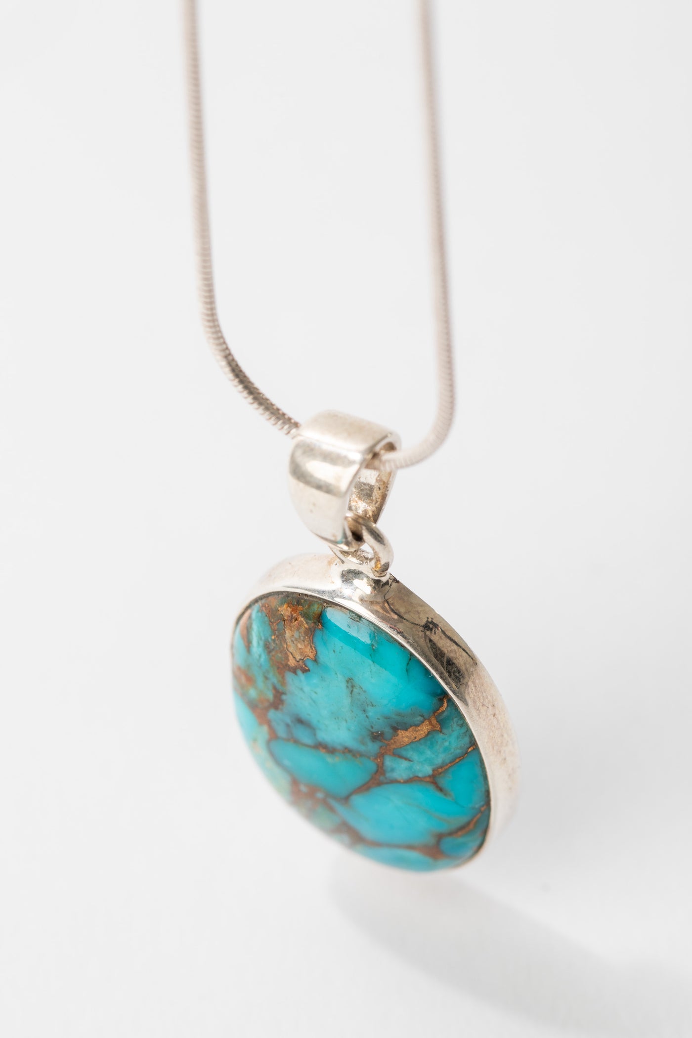 One of a Kind Blue Copper Turquoise Pendant P138