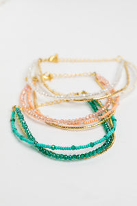 Aurora Beaded Bracelet in Pink