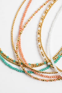 Aurora Beaded Necklace in Turquoise