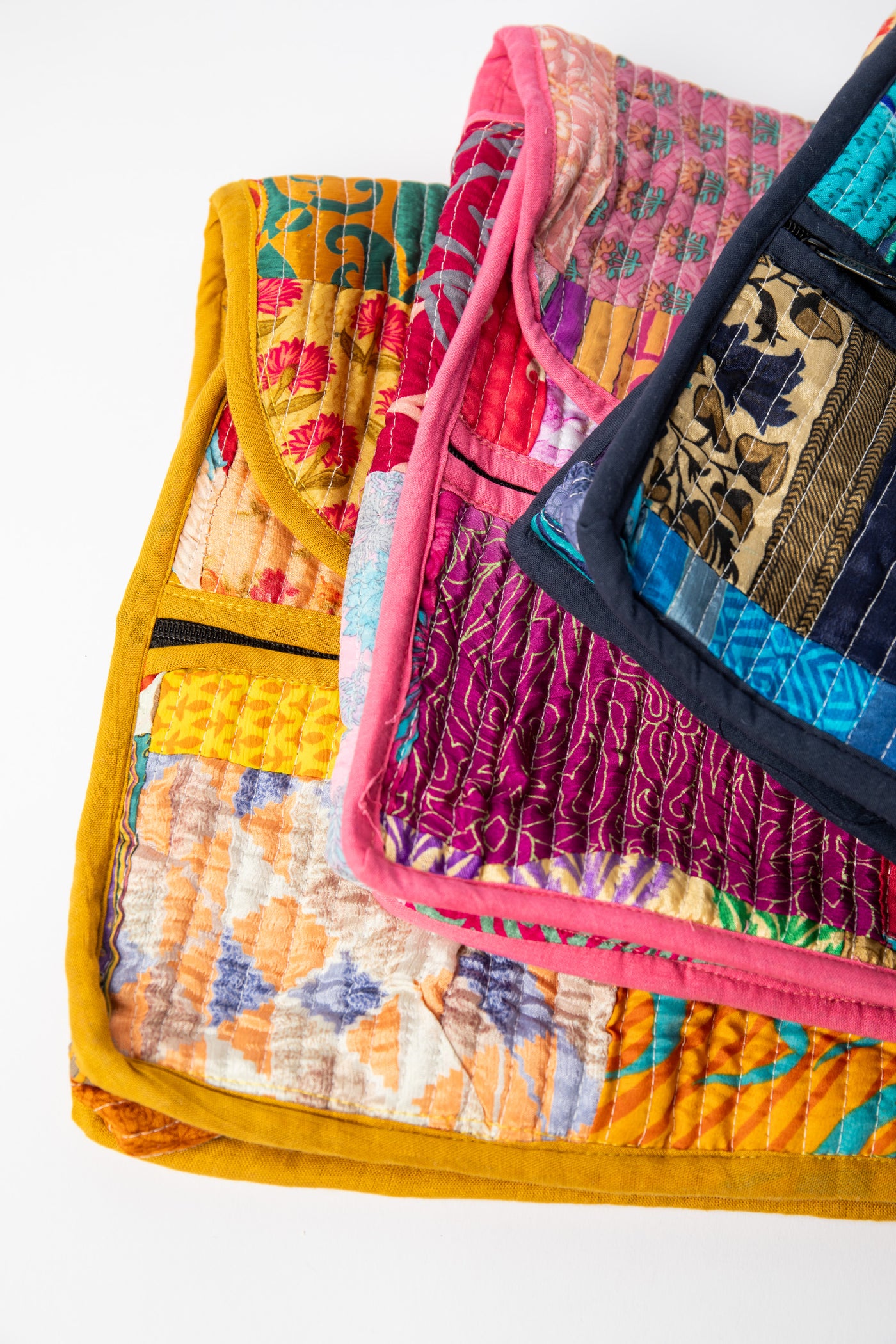 Patchwork Recycled Sari Silk Crossbody Bag