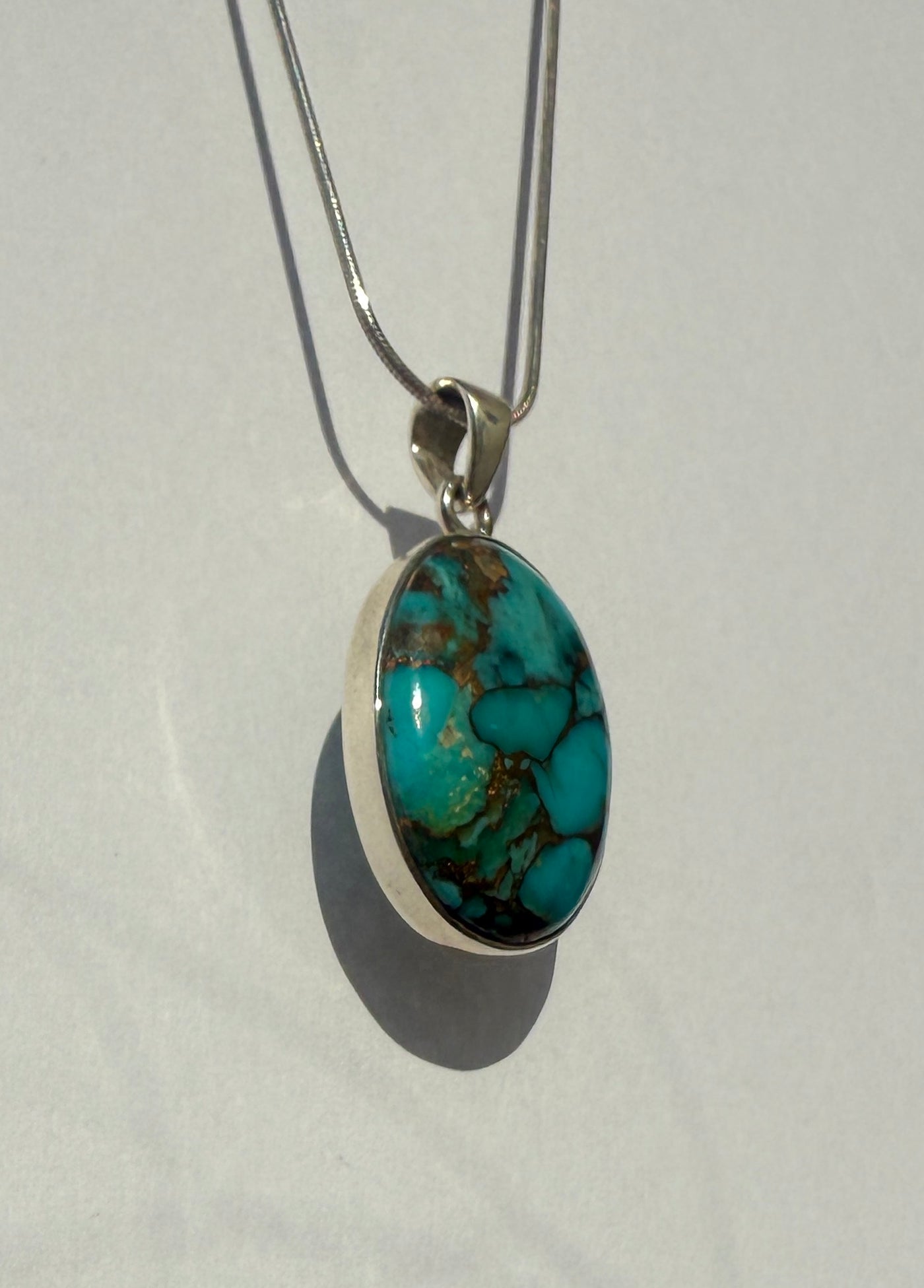 One of a Kind Blue Copper Turquoise Pendant P138