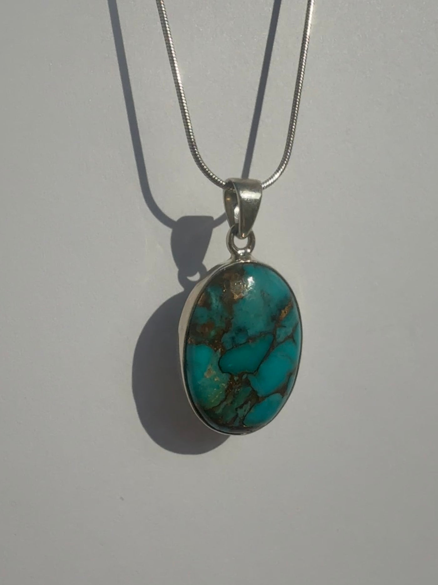 One of a Kind Blue Copper Turquoise Pendant P138