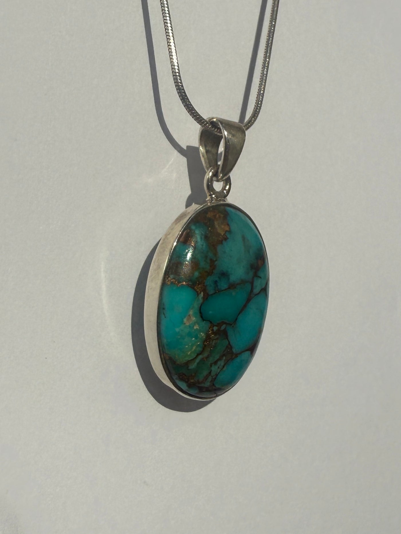 One of a Kind Blue Copper Turquoise Pendant P138