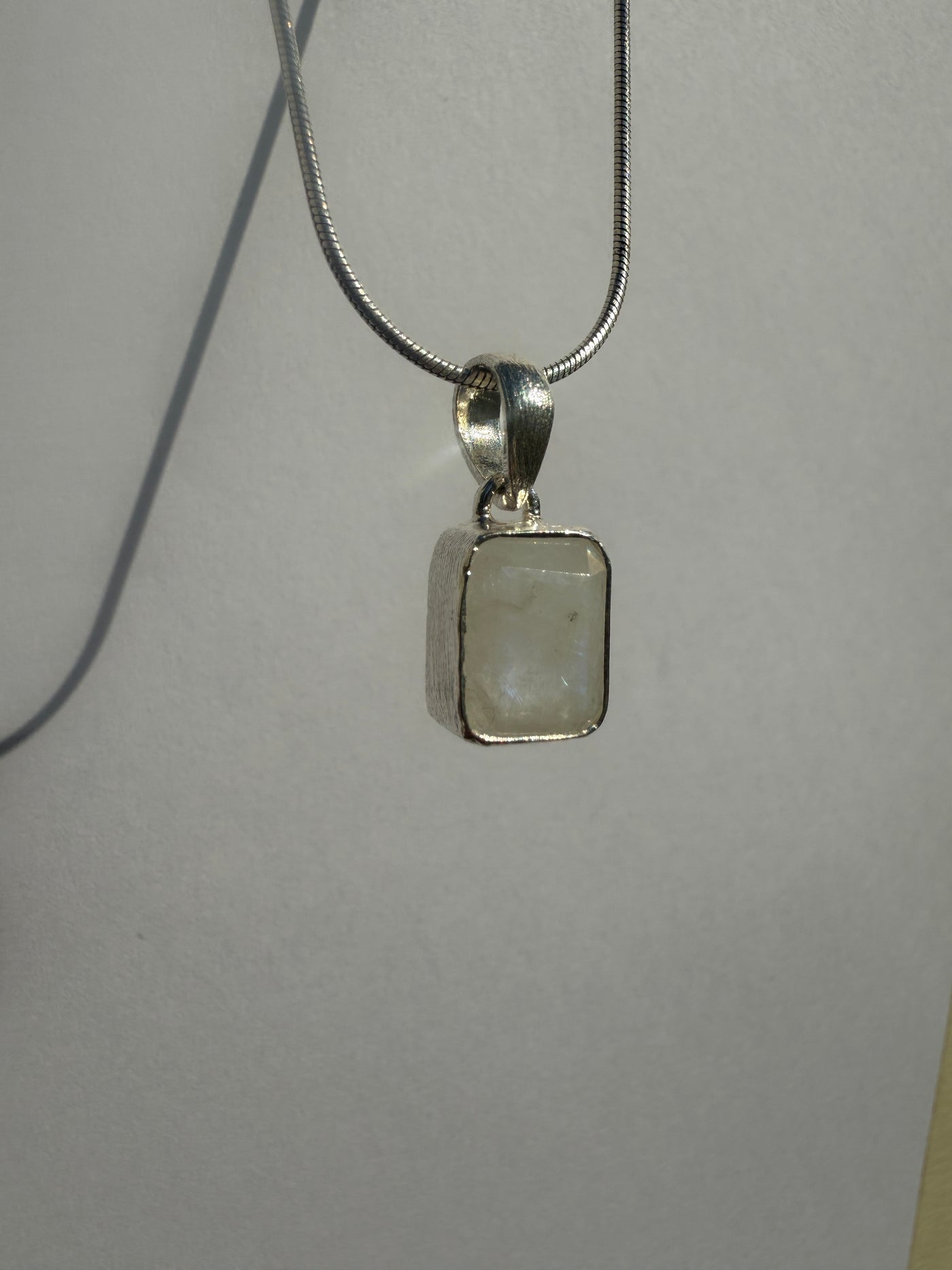One of a Kind Rainbow Moonstone Pendant P146