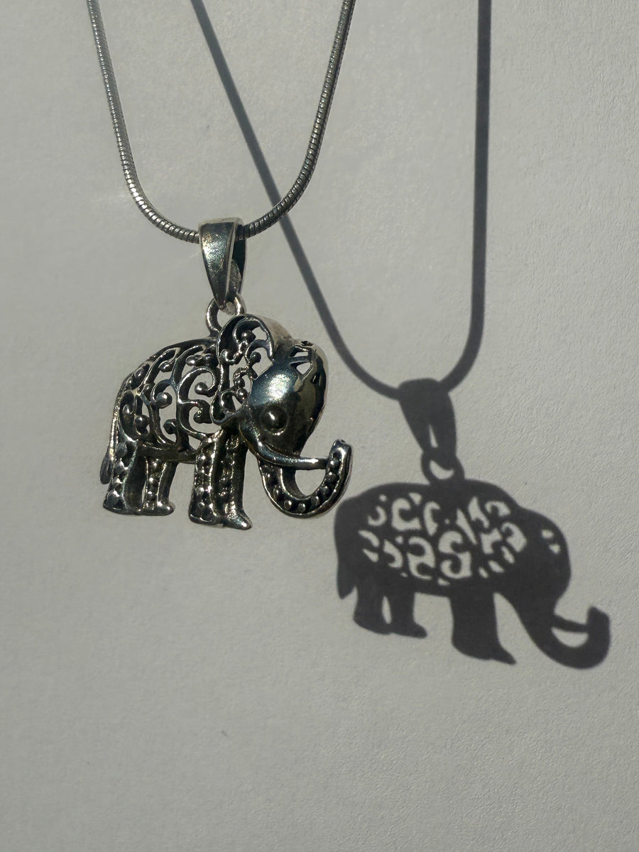 One of a Kind Sterling Elephant Pendant P147