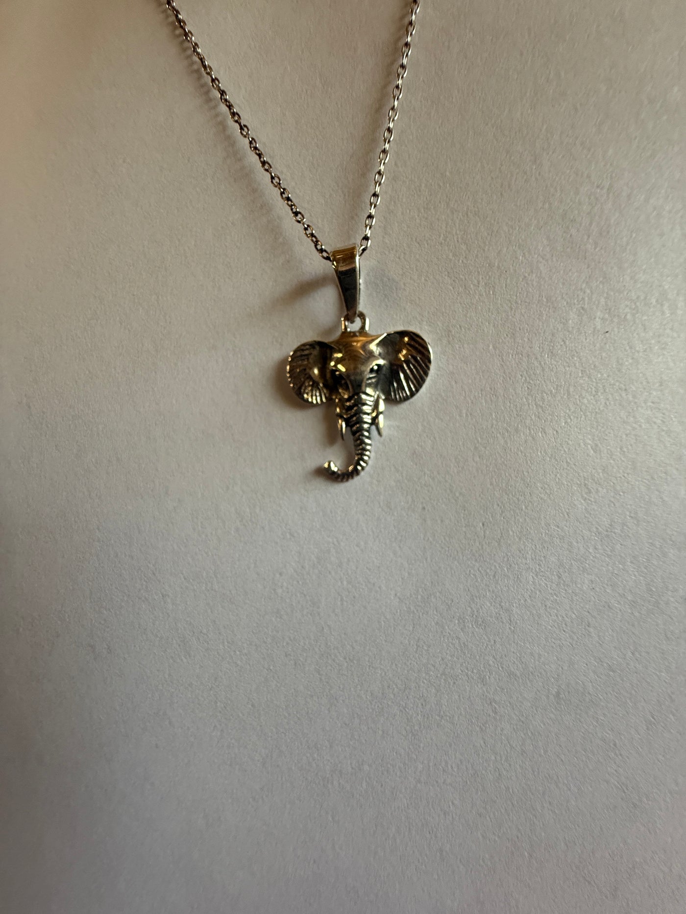 One of a Kind Sterling Silver Elephant Pendant P141