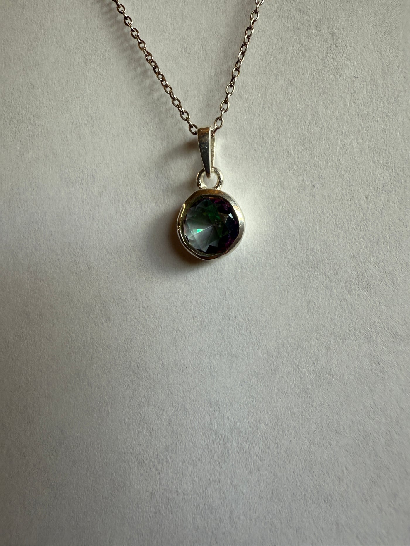 One of a Kind Mystic Topaz Pendant P144