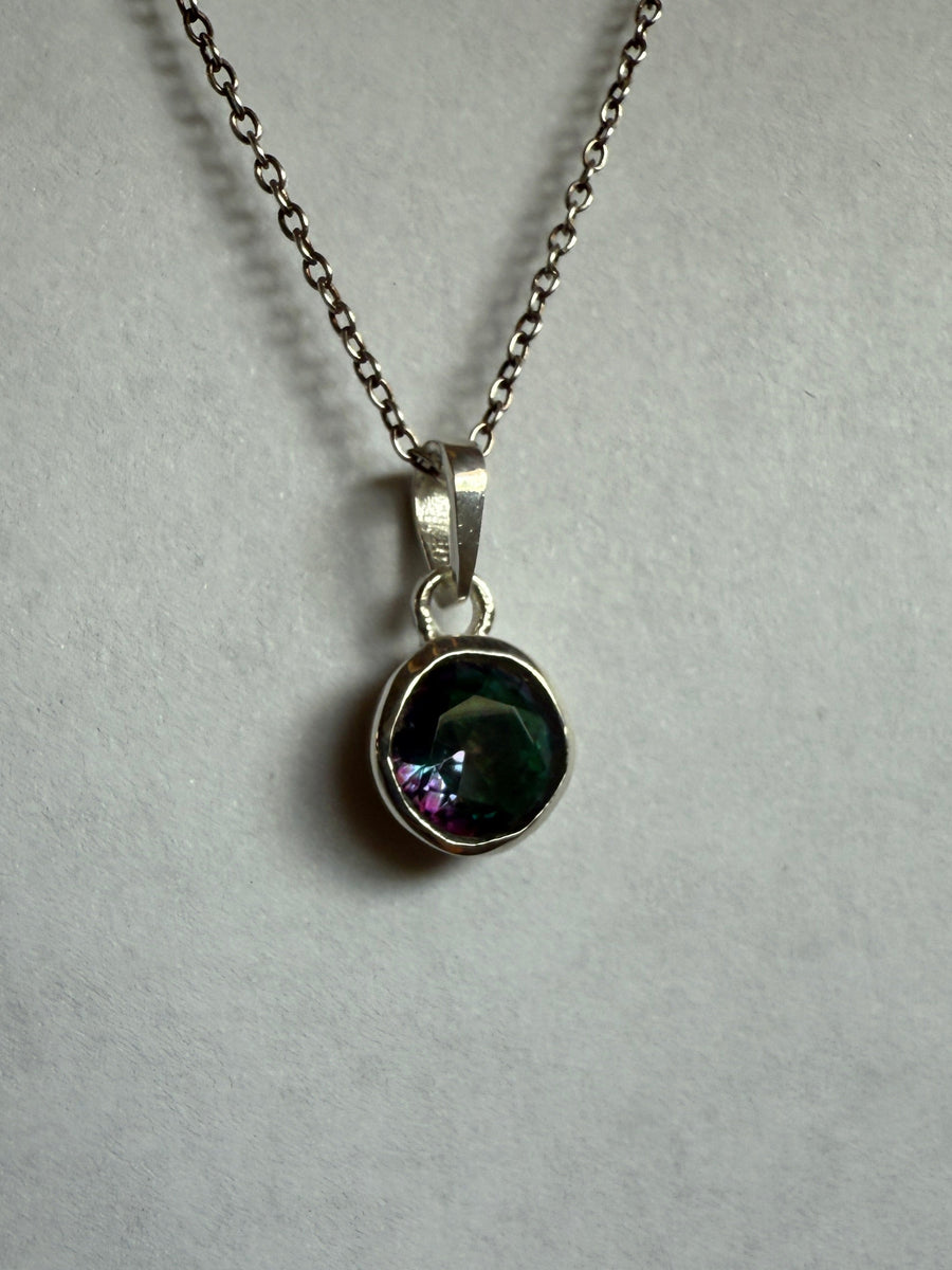 One of a Kind Mystic Topaz Pendant P144