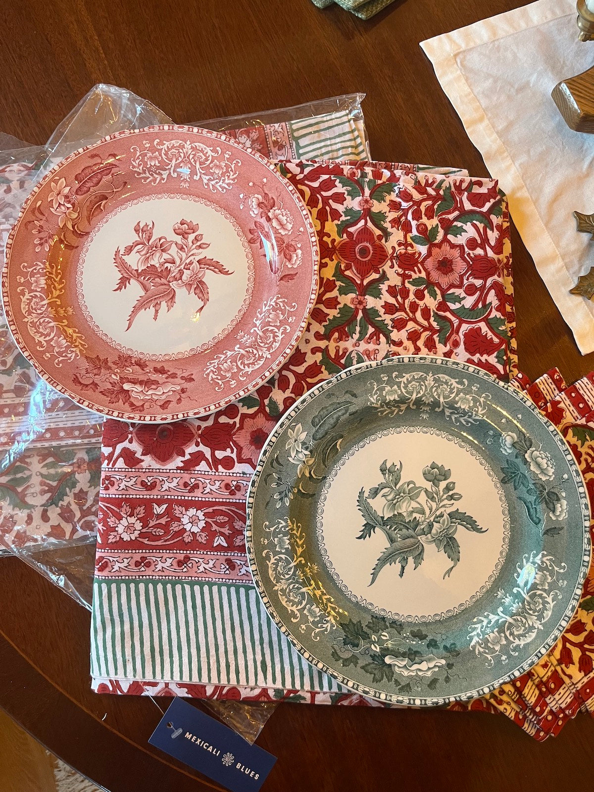 Block Print Napkin and Tablecloth Set