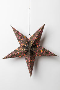 Peacock Garden Black Paper Star