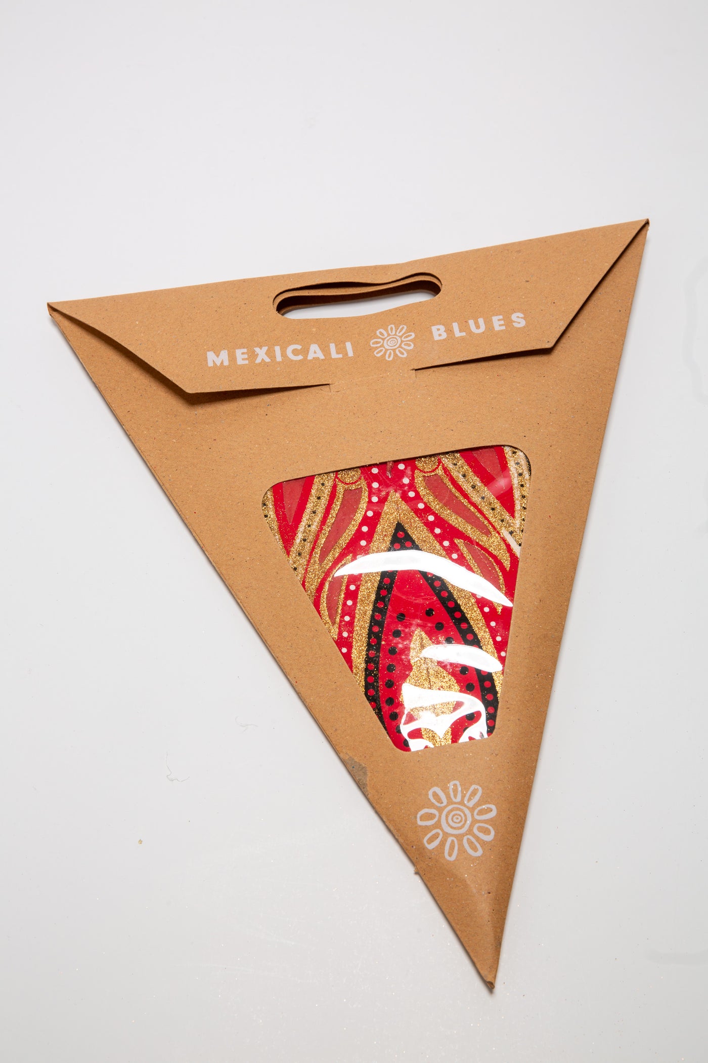 Neuro - Red Glitter 7 Point Paper Star Lantern in packaging