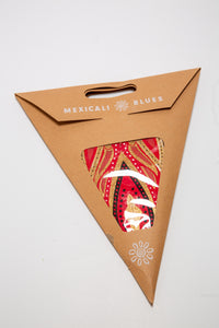 Neuro - Red Glitter 7 Point Paper Star Lantern in packaging