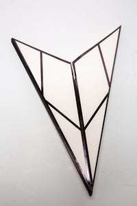 White - Glass Effect 7 Point Paper Star Lantern folded