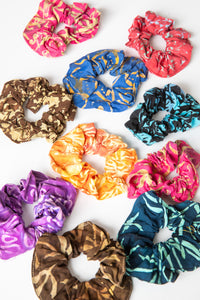 handmade batik scrunchie colorful hair tie from indonesia