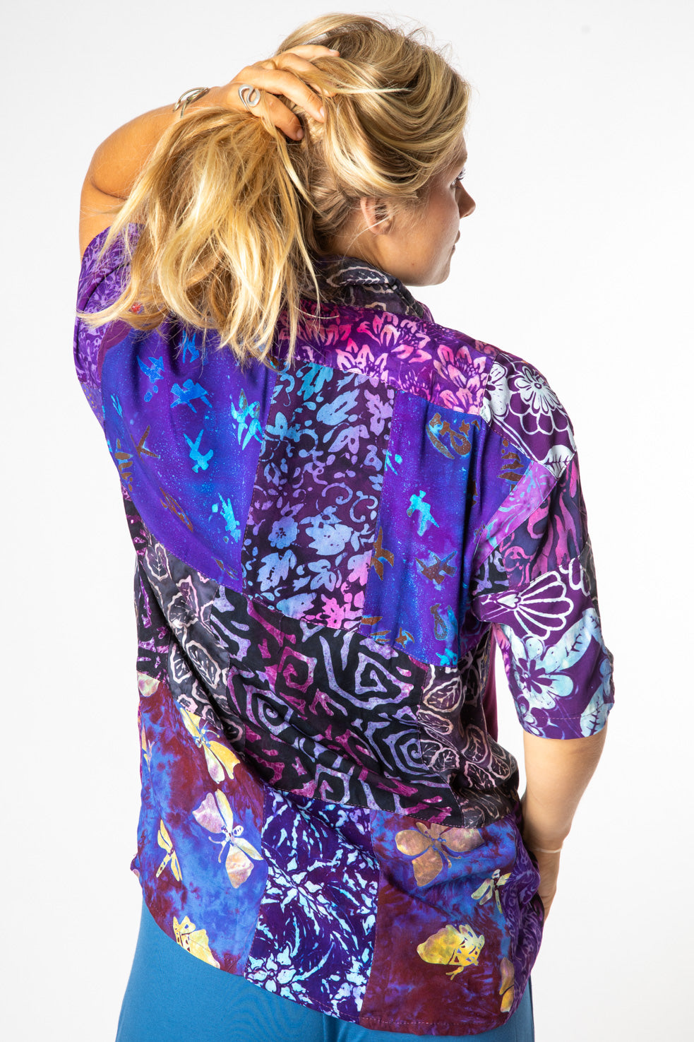 Patchwork Party Batik Button Up Shirt · Mexicali Blues Patchwork Party Batik Button Up Shirt · Mexicali Blues