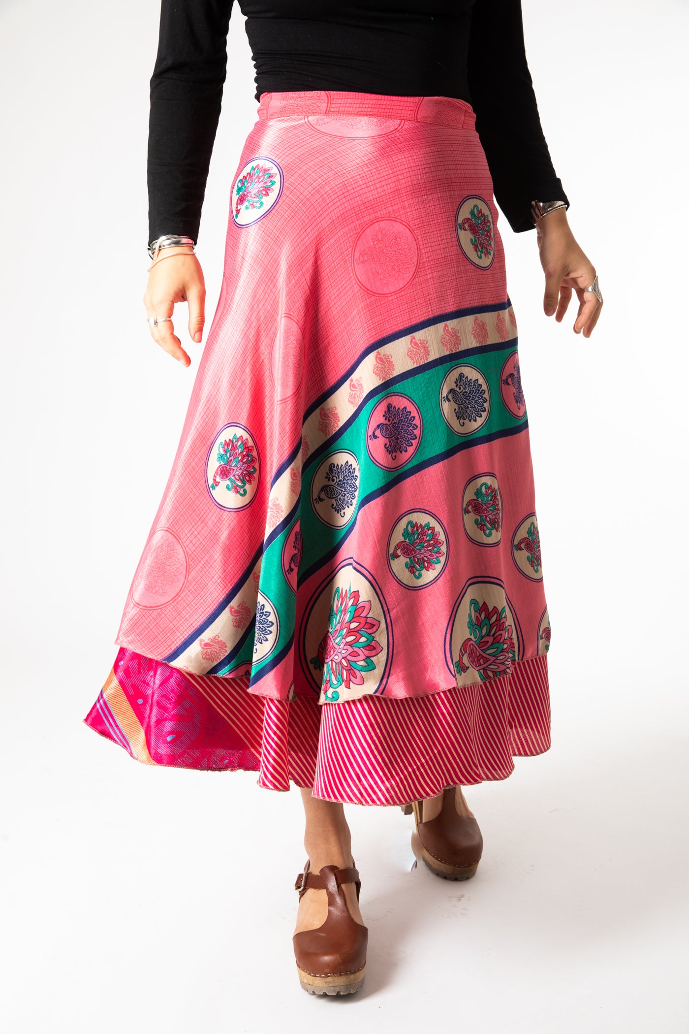 Long Sari Silk Wrap Skirt · Mexicali Blues