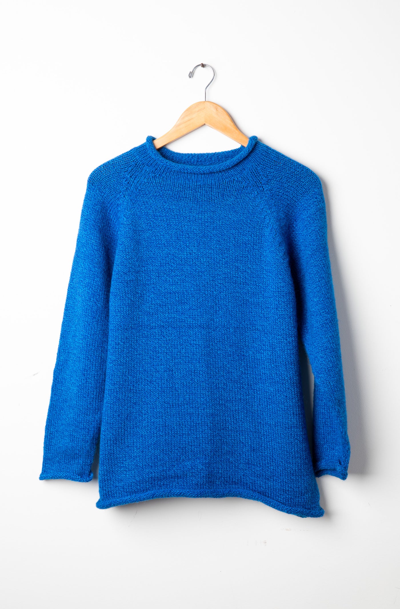 Blueberry roll neck alpaca sweater