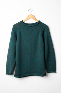 Emerald roll neck alpaca sweater