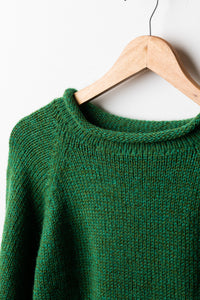 Classic Unisex Alpaca Wool Sweater in Irish Green
