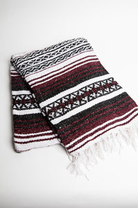 Sustainable Recycled Blanket in burgundy