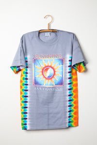 Grateful Dead inspired Sunshine Daydream T-Shirt with tie dye on the sides and a sun stealie design