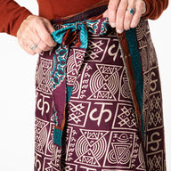 Tea Length Sari Silk Wrap Skirt