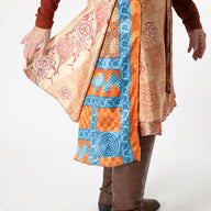 Tea Length Sari Silk Wrap Skirt