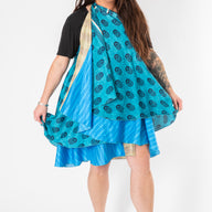 Tea Length Sari Silk Wrap Skirt