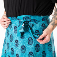 Tea Length Sari Silk Wrap Skirt