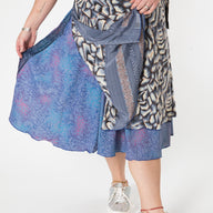 Tea Length Sari Silk Wrap Skirt