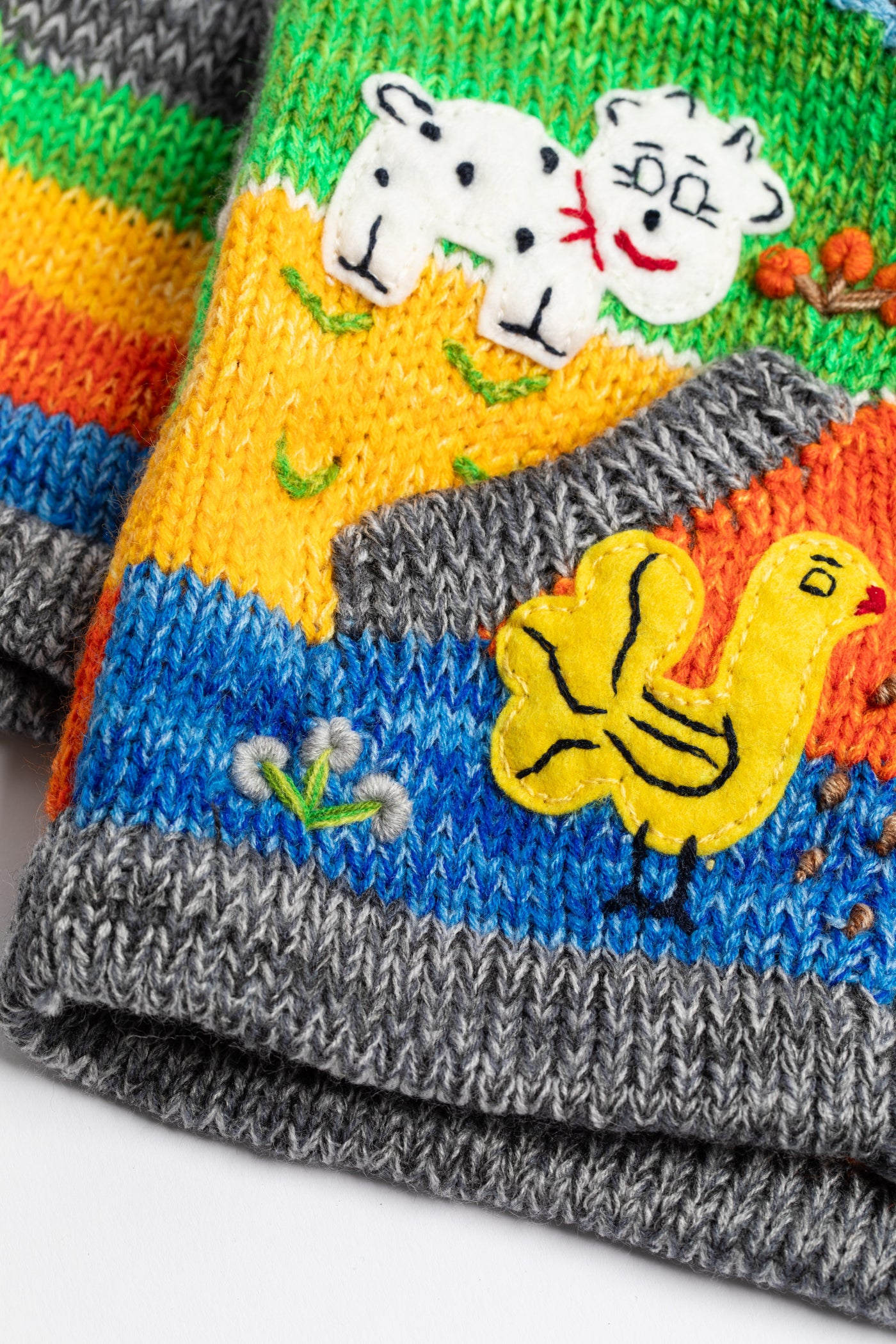 Kids zip up animal sweater in black