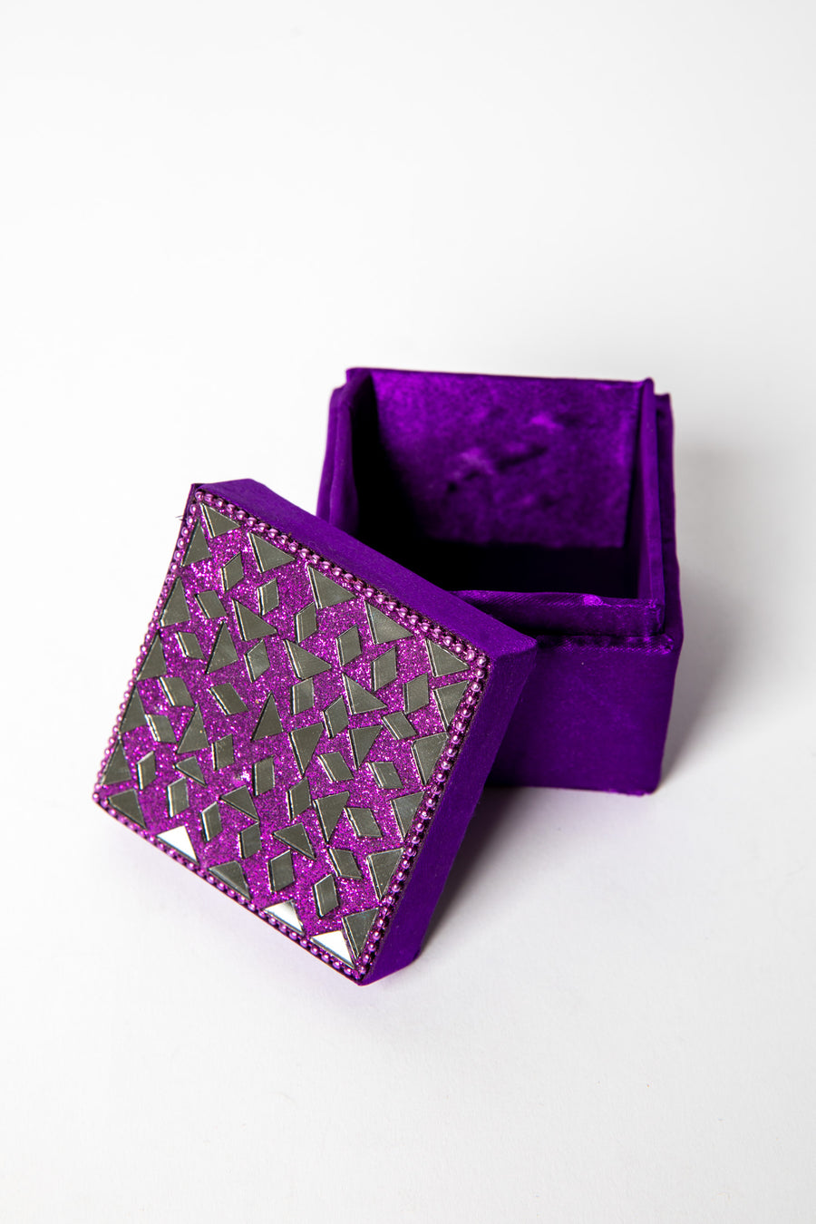 Square Glitter Jewelry Box