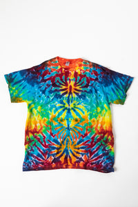 Rainbow Chakra Crackle Tie Dye T-Shirt