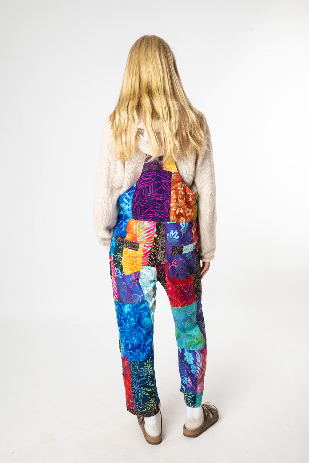 Playful Batik Patchwork Overalls Overstock