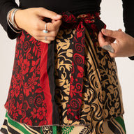 Mini Sari Silk Wrap Skirt