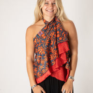 Mini Sari Silk Wrap Skirt