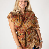 Mini Sari Silk Wrap Skirt