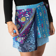 Mini Sari Silk Wrap Skirt