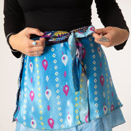 Mini Sari Silk Wrap Skirt
