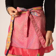 Mini Sari Silk Wrap Skirt