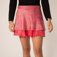 Mini Sari Silk Wrap Skirt